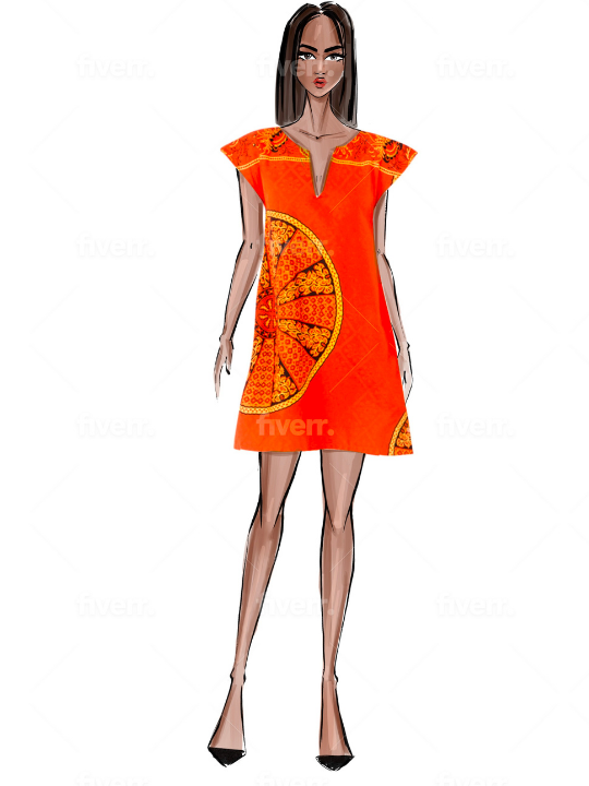 Tangerine Akili Shift Dress IV